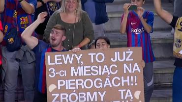 Polski kibic na meczu Barcelony